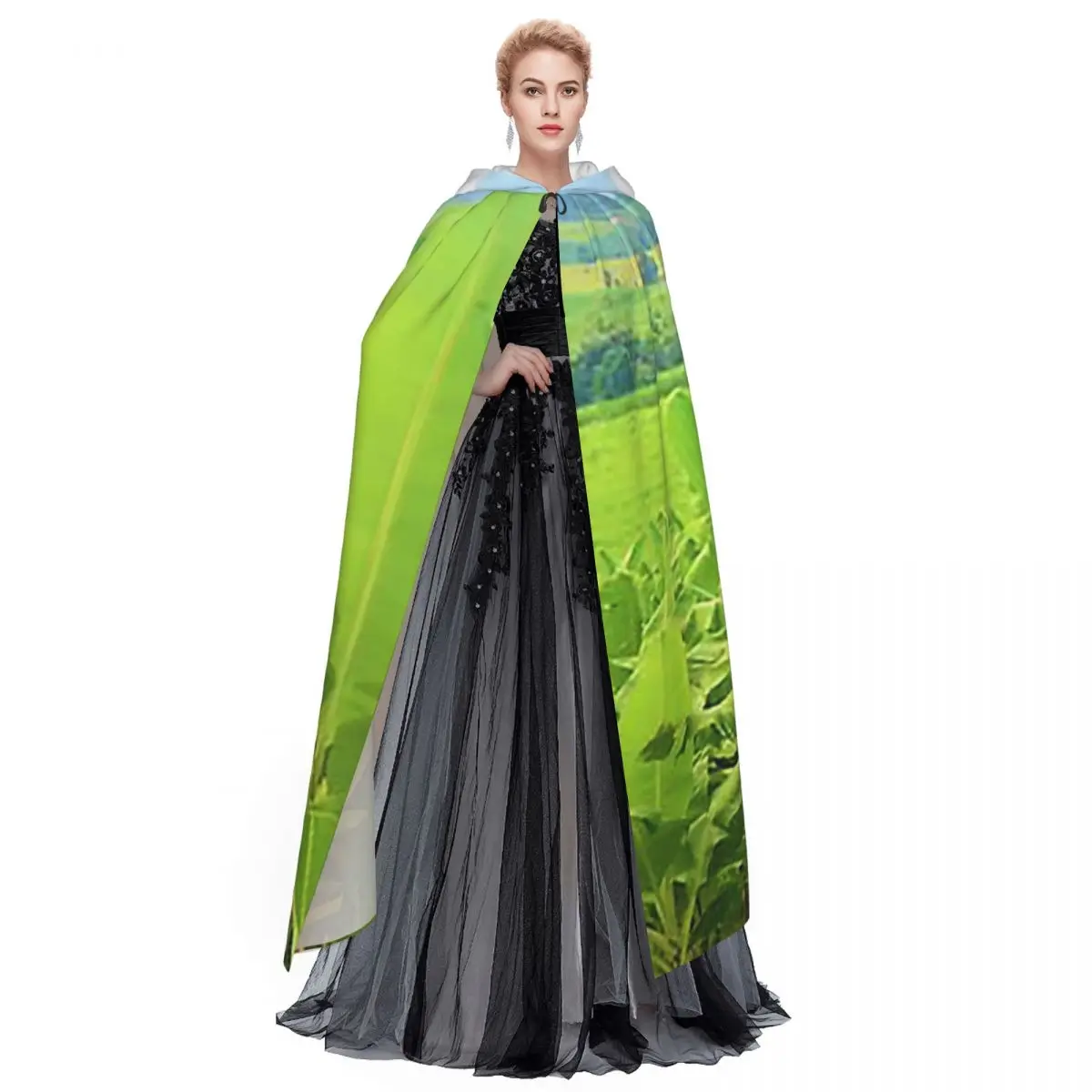 Banana Plantation In Australia Long Hooded Cloak Witch Medieval Costume Cosplay Cape HalloweenVampire Adult Unisex