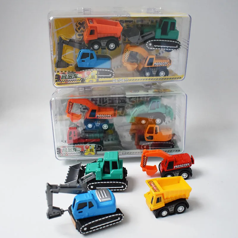 Alloy Pull Back Mini Construction Vehicle Model,Excavator Dumper Toys,Construction Transporter Toys,Wholesale Free Shipping