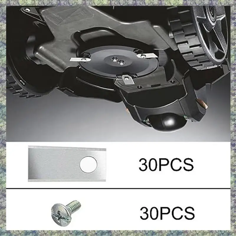 

WON 30PCS Robot Mower Replacement Blade Anti-Rust Durable Mower Cutter For MIIMO Robot Single Hole Lawn Mower Blade