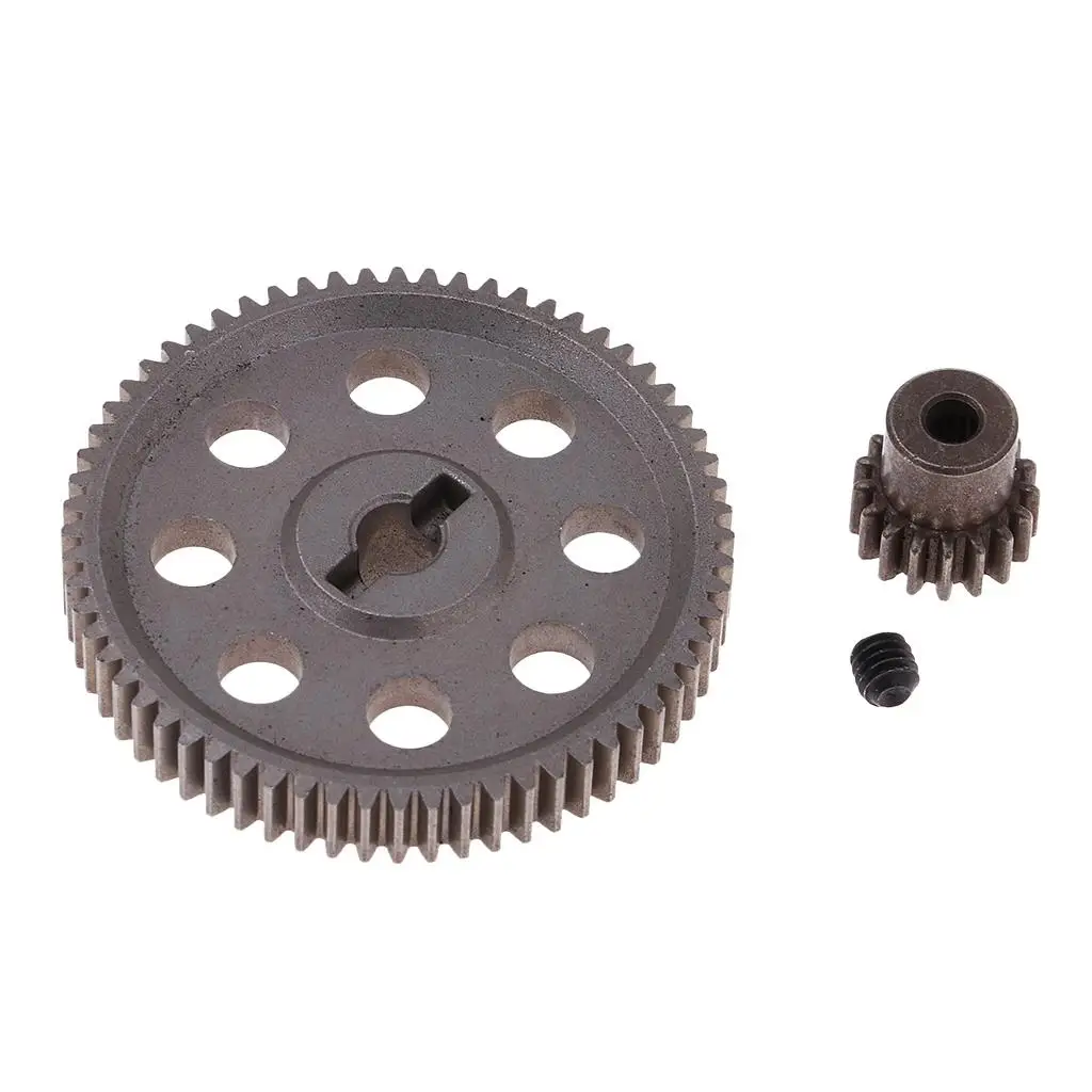 High Quality Metal Diff Gear 64T Motor Gear 17T RC Car Upgrade Parts DIY Kit for HSP 94111 1/10 on Road Vehicle