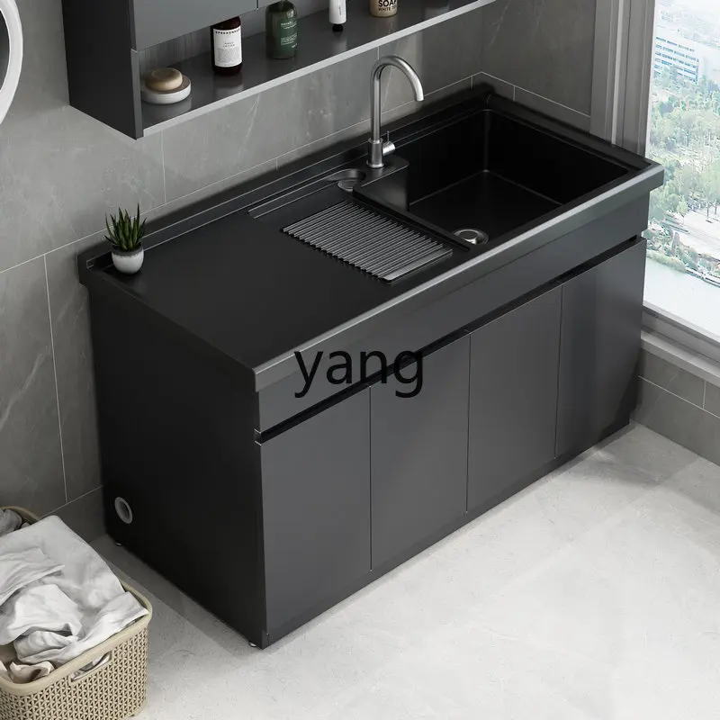 Lmm stainless steel honeycomb aluminum laundry cabinet outdoor balcony laundry pool basin