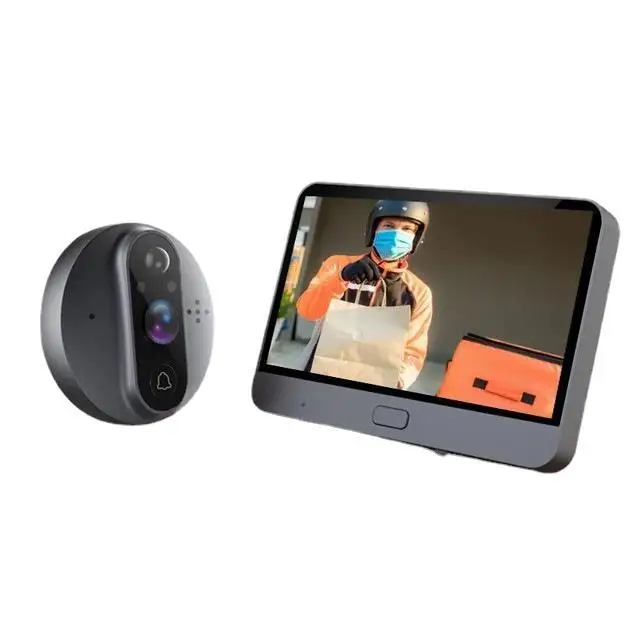 Smart Visual Cat Eye Mobile Phone Wireless Wifi Visual Doorbell Can Remotely Monitor Graffiti Camera Infrared