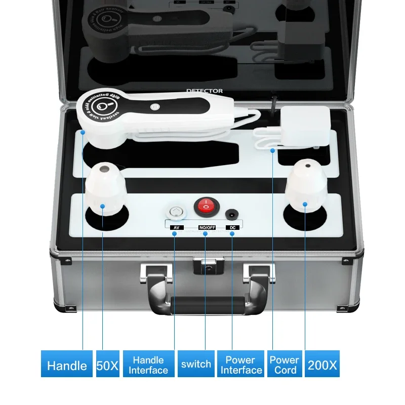 جهاز اختبار بصيلات الشعر، تحليل الجلد، جهاز اختبار فروة الرأس / محلل فروة الرأس