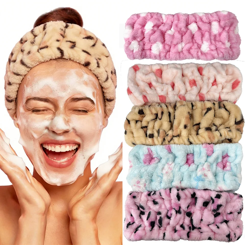 

Coral Fleece Headband for Makeup,Wide Hairbands Face Wash Head Band, Skincare Hair Bands Coral Fleece for Women,Multiple Colors