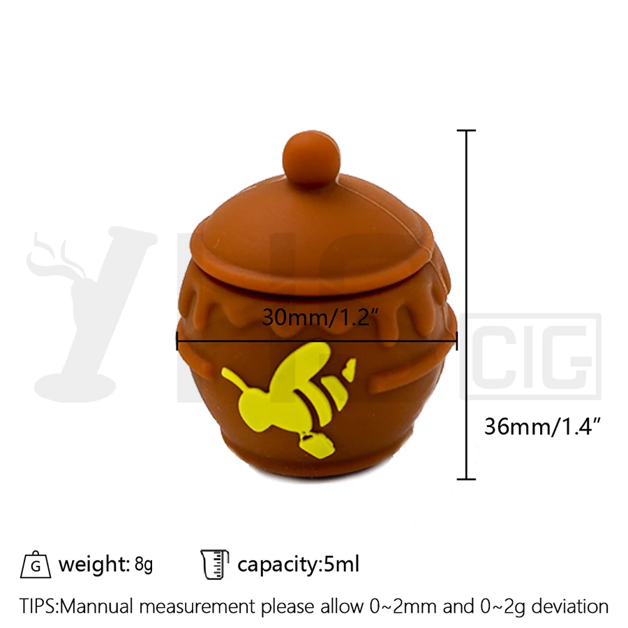 5ml 1pc Honeybee Silicon Box New Design For Storage Food Safe Brown Color Container Crafts