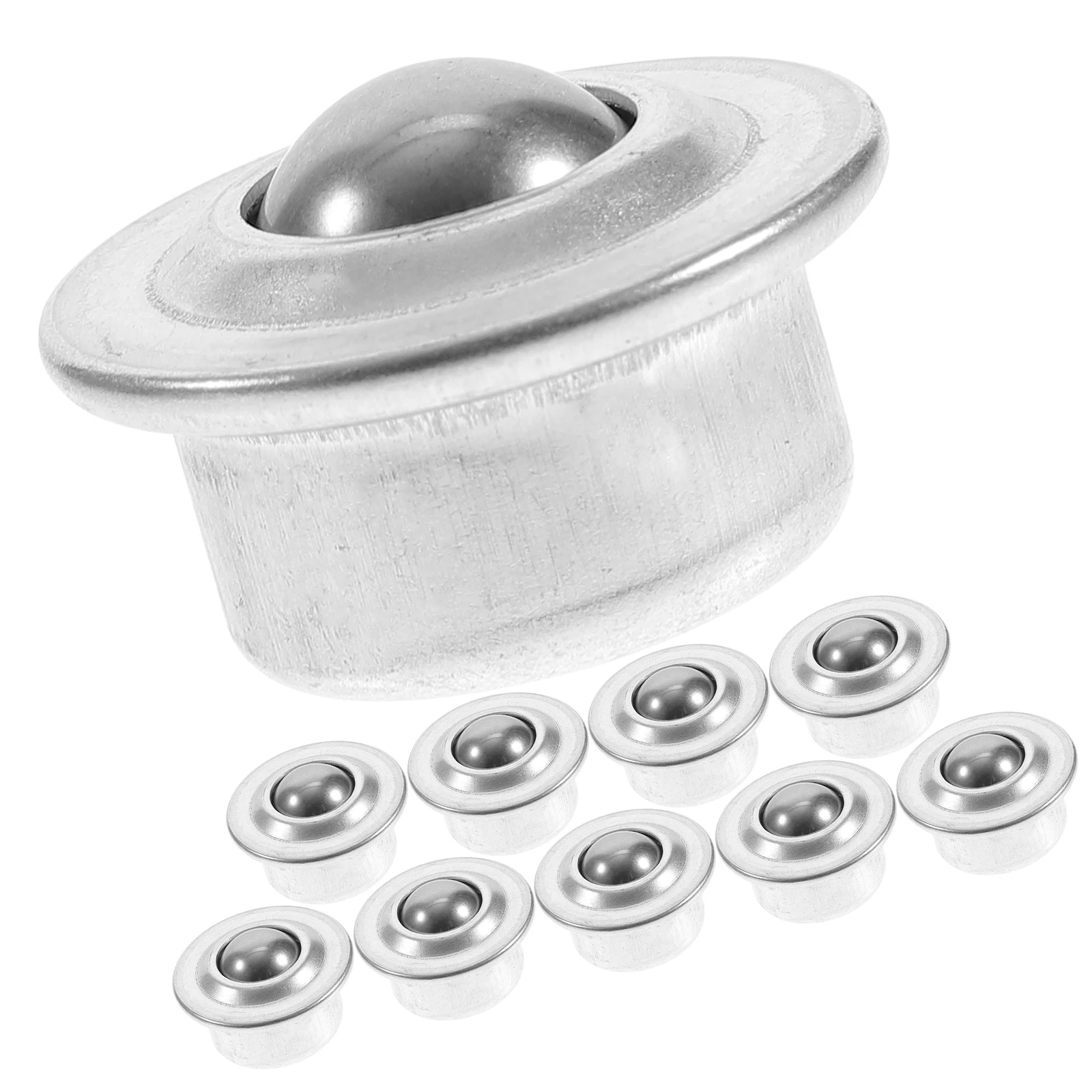 

10Pcs Metal Ball Bearing Casters Mounted Transfer Bearings with Hardened Plated Base for Retail Luggage Handling Equipment Use