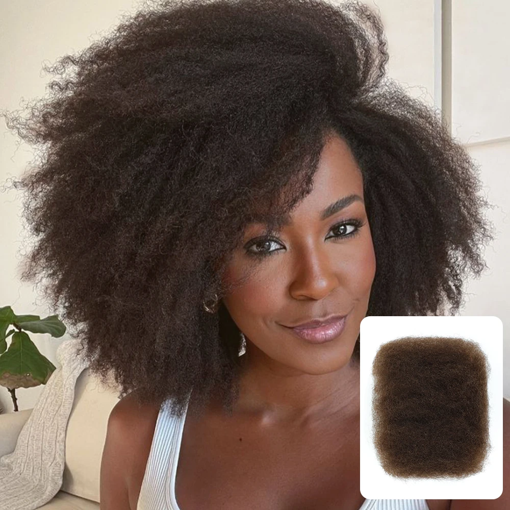 

Бразильские волосы Remy, афро-объемные человеческие волосы для плетения, 1 пучок, 50 г/шт., без утка, натуральные волосы для локонов, дредов, косичек