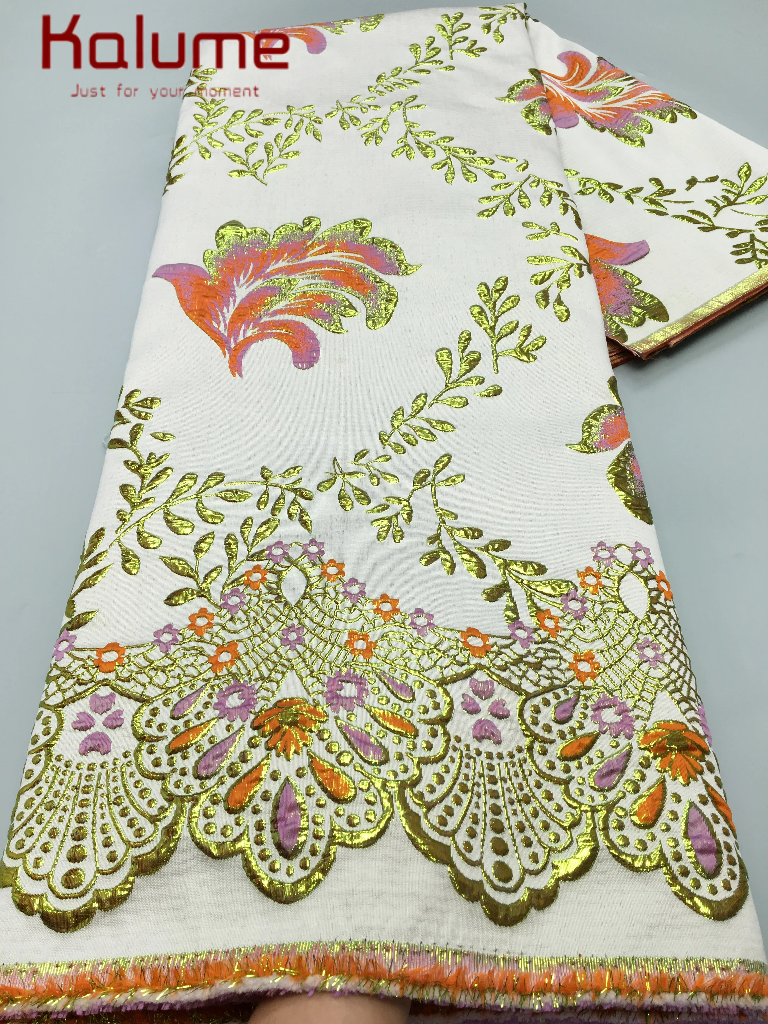 African Damask Nigerian Tulle Lace Fabric 2025 High Quality Embroidery Party Gown Dress Brocade Jacquard Wedding 5Yards F3895