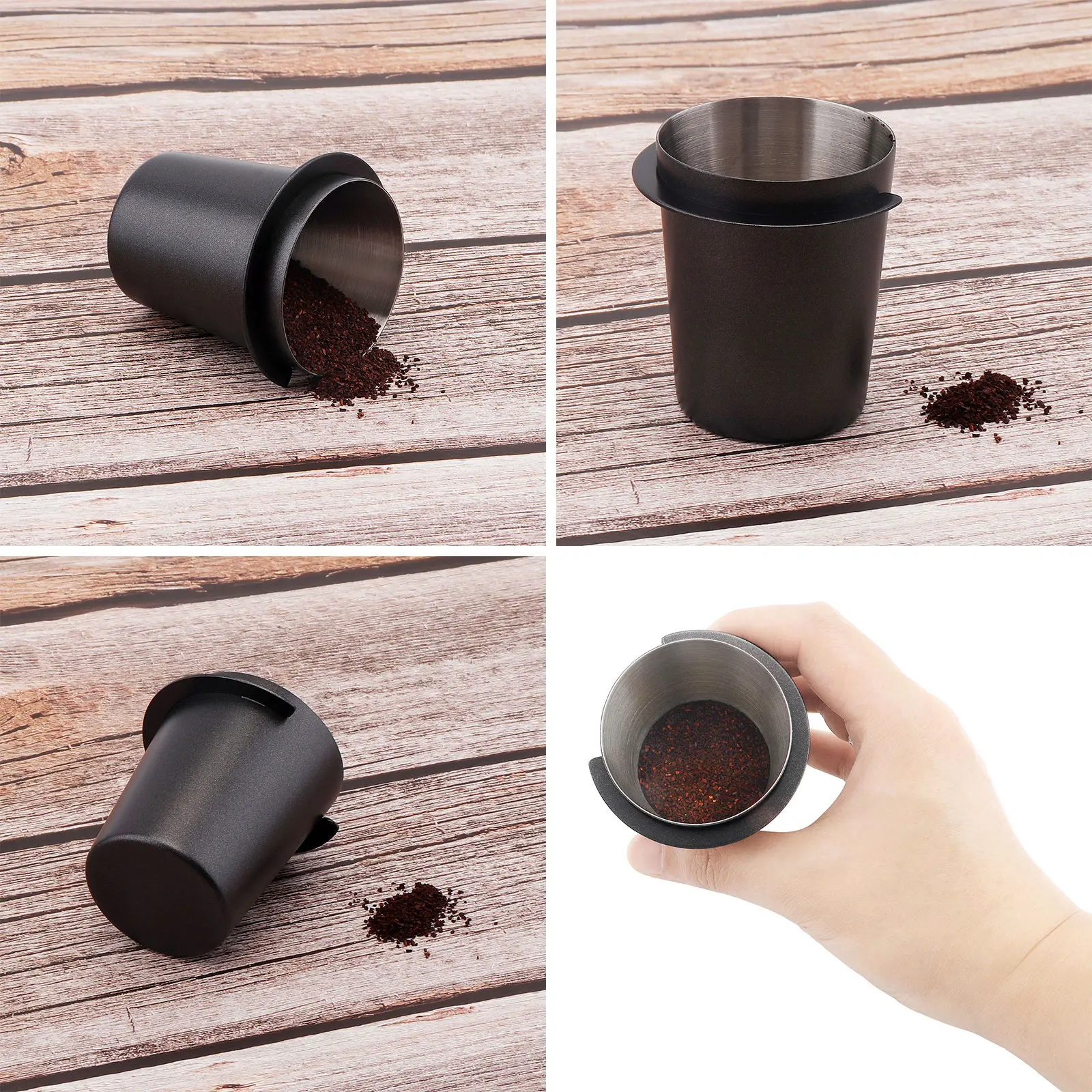 Taza dosificadora de café de 51/53/58mm, cafetera de acero inoxidable, alimentador de polvo para máquina de Espresso, accesorio de cafetera resistente al desgaste