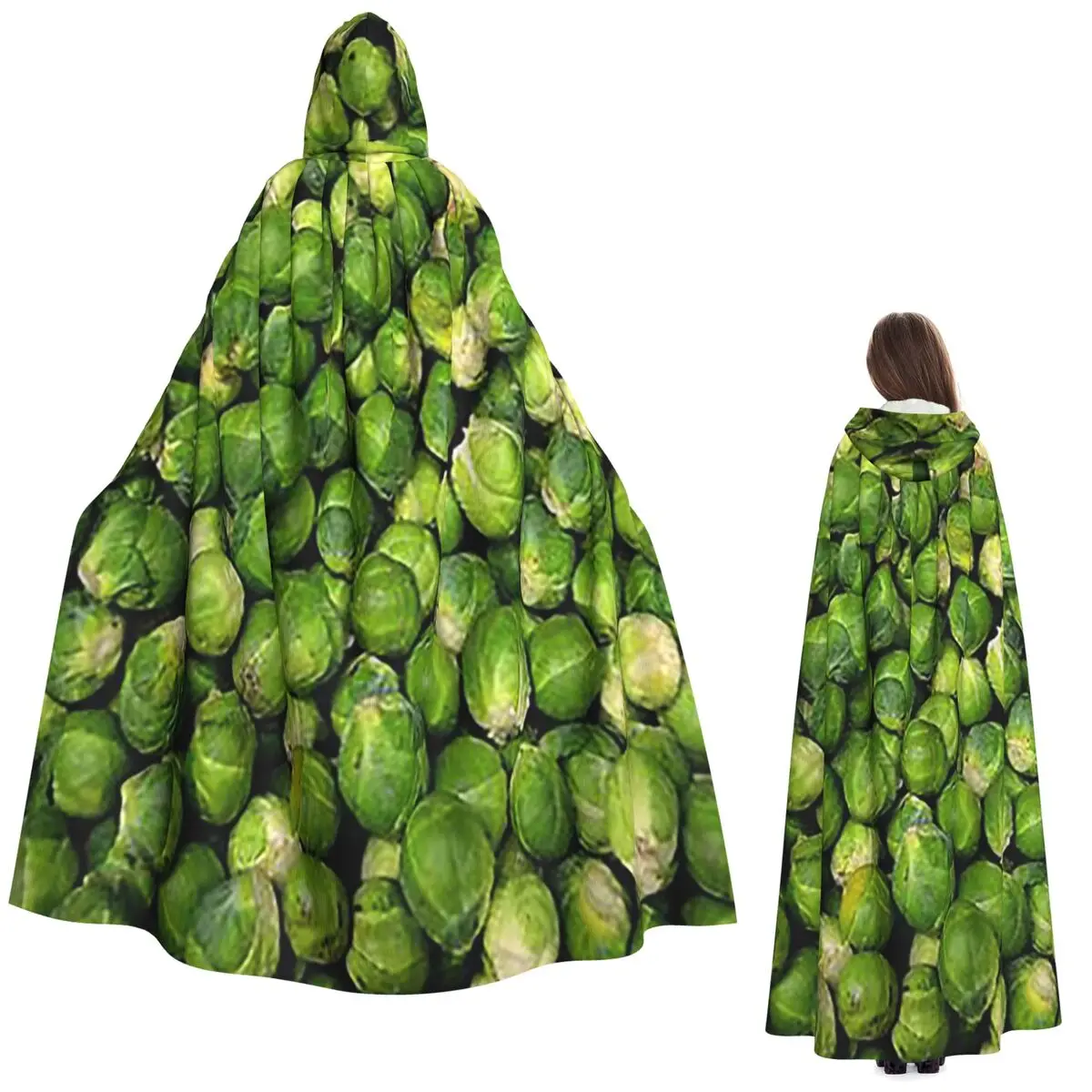 

Брюссельские ростки, новинка, носки, длинный плащ с капюшоном, средневековый костюм ведьмы, накидка для косплея, пальто на Хэллоуин для взрослых, унисекс