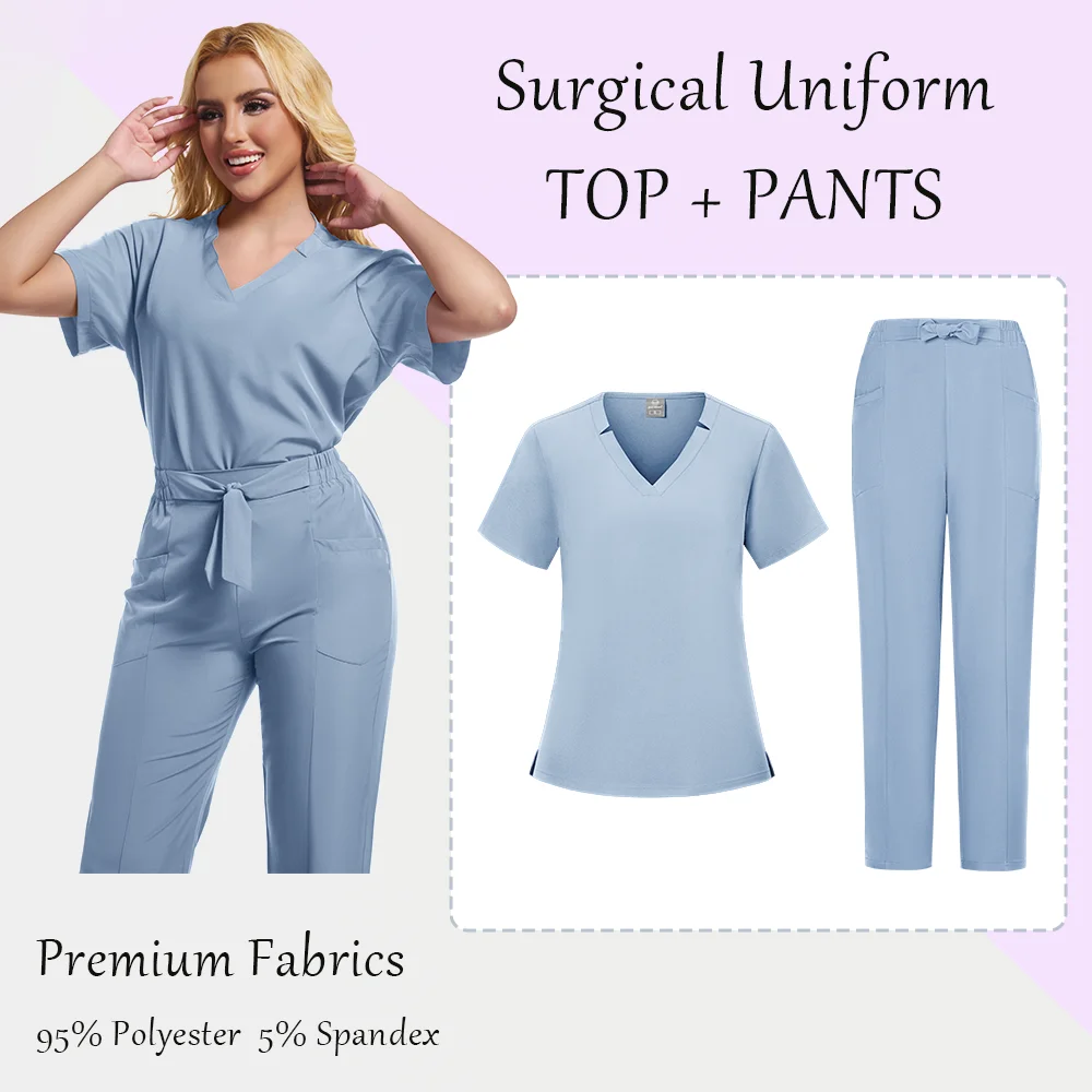 Clinical Green Gray Blue Rose Sanitary Dentist Medical Nursing Veterinary Surgical Uniform Men Work Wear Jogger Man Scrubs Sets