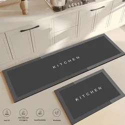 Kitchen Cutlery Knife and Fork Theme Washable Stain-resistant Foot Mat Carpet Kitchen Living Room Entrance Absorbent Door Mats