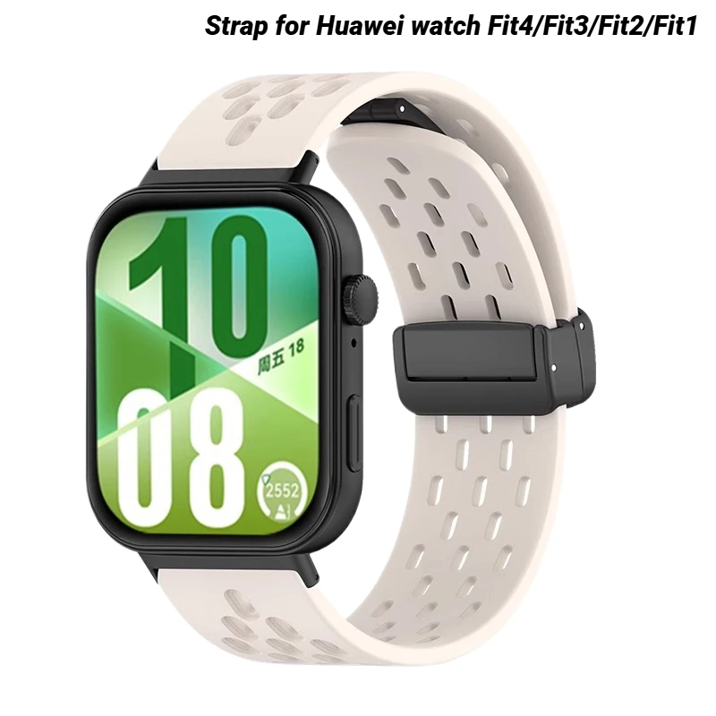 

Silicone Strap for Huawei watch Fit4/Fit3 Magnetic Watchband For HUAWEI Watch Fit2/ Fit1 Correa Bracelet Sport Wristband