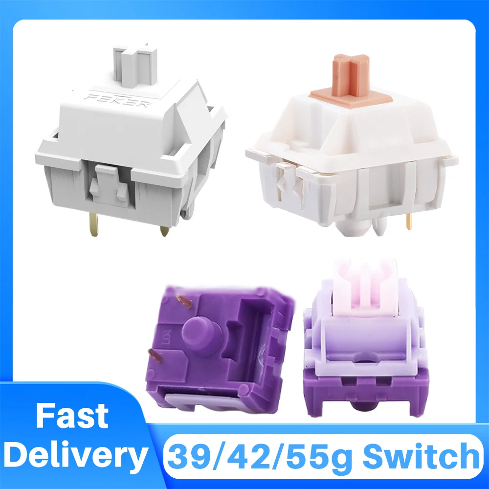 Linear Tactile Switch Mechanical Keyboard Lubed Switches   5Pin/3Pin 39g 42g 55g Custom DIY Compatible with MX Switch