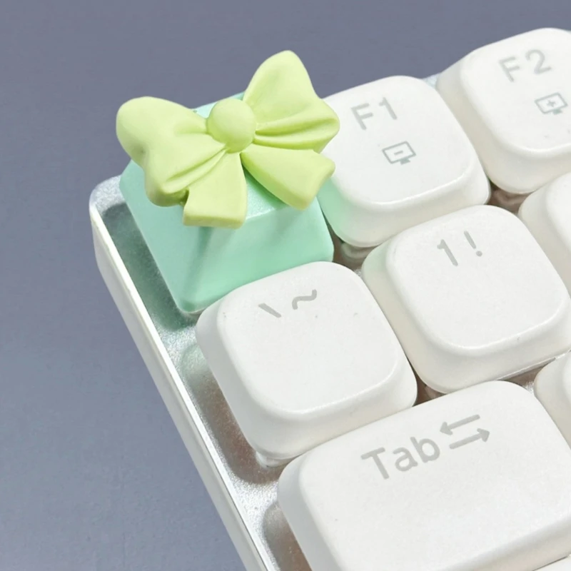Harzschlüsselcaps Bowknot 3D Keycap Customized Creass Crosses axises Keyboard Keycap F19E