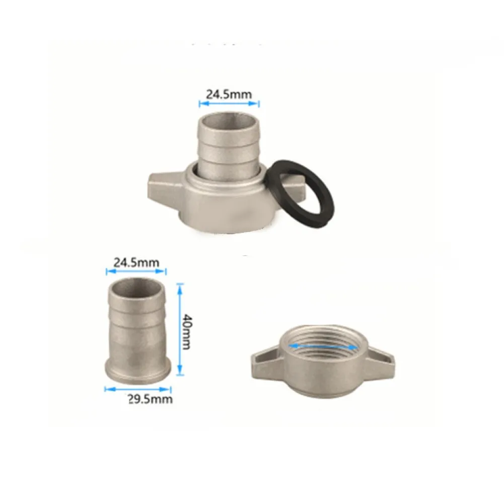 Aluminum Connector Pipe for Water Pumps with Rubber Gasket Designed to Fit Multiple Pipe Sizes with Secure Connection