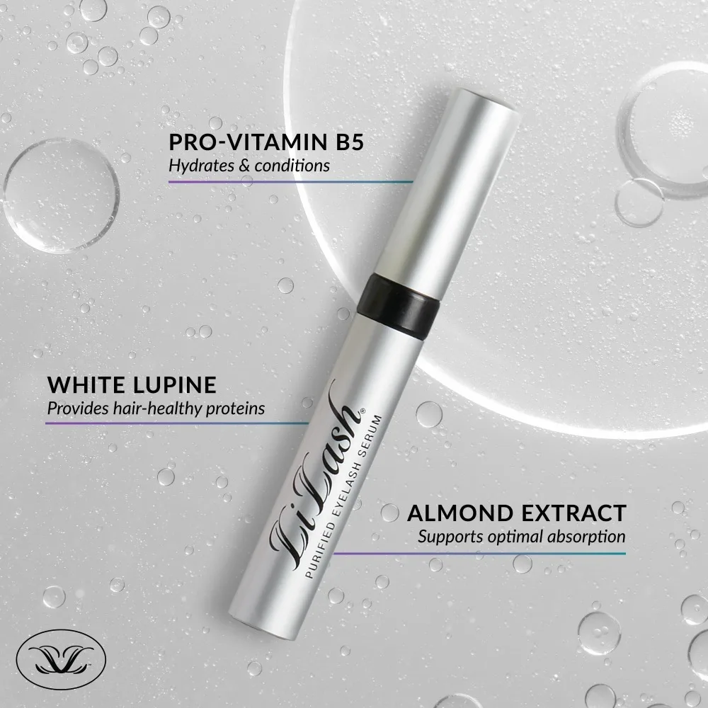 Original LiLash Purified Eyelash Serum to Grow Longer & Fuller-Looking Lashes Eyelash Growth Enhancer 2mL, 90-Day Supply