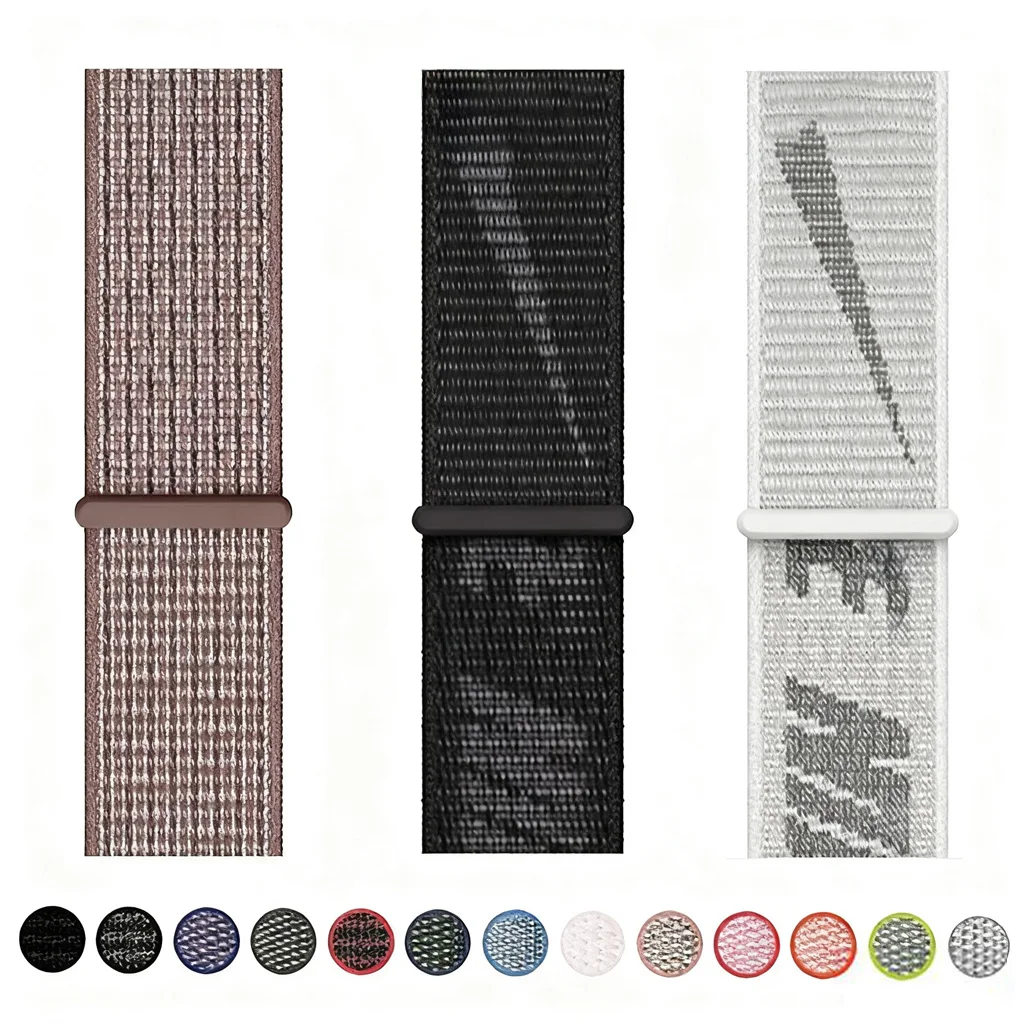 النايلون حلقة حزام ل سوار ساعة يد آبل S11 10 42 مللي متر 46 مللي متر 44 مللي متر 45 مللي متر الذكية حزام سوار ل IWatch 49 مللي متر 10 9/8/7/6/SE/5/4 40 مللي متر 41 مللي متر