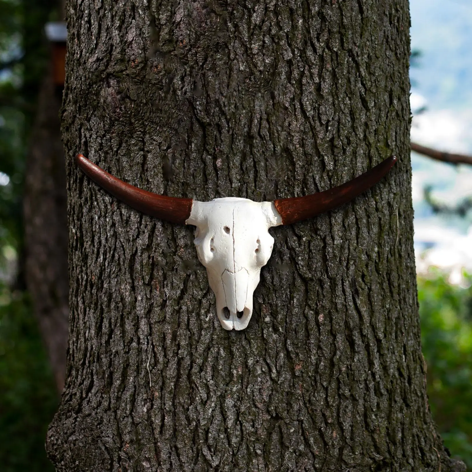 Decorative Bull Skull Resin Wall Head Animal Sculpture for Farmhouse Gallery Home Collectible Ornament