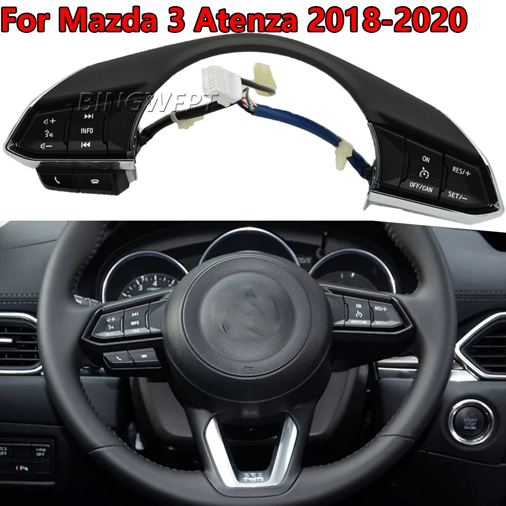 For Mazda 6 GJ Atenza Mazda 3 BN Axela Mazda CX-5 KF 2017-2020 steering wheel control button Cruise control audio volume switch