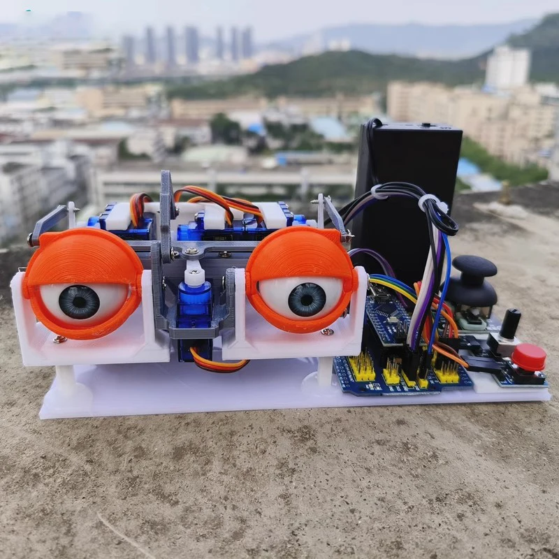 SG90 Servo Joystick Control Animatronic Eyes for Arduino Bionic Robot DIY Kit STEM Educational Toys Maker Open Source Project