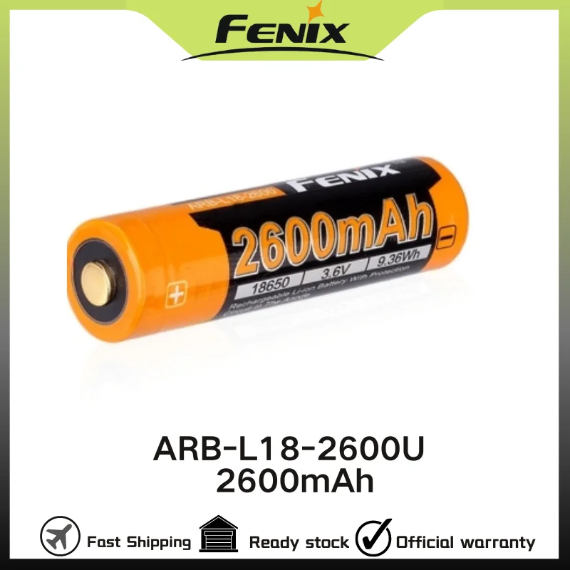 Fenix ARB-L18-2600U USB Charging 2600mAh 18650 Rechargeable Li-ion Battery