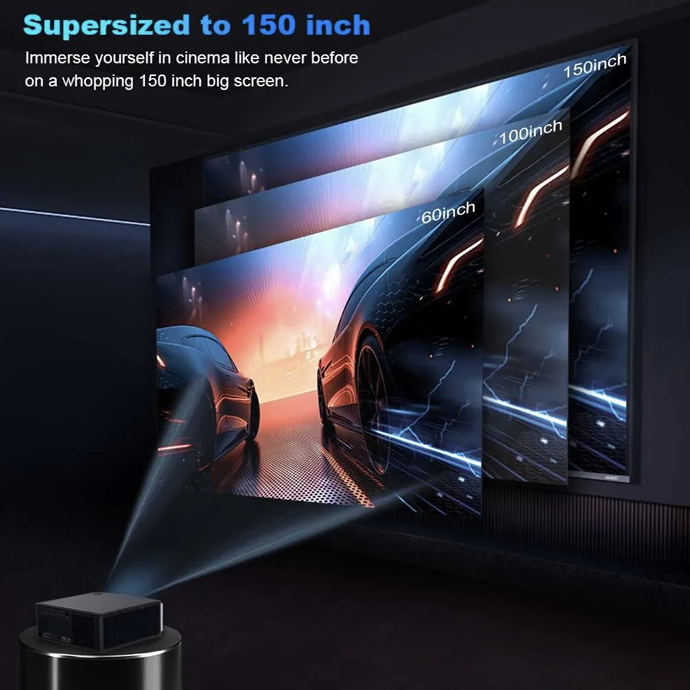4Ω5W Speaker*2 Multi-Languages High Brightness 1500ANSI Lumens Projector for School/Meeting/Home Use