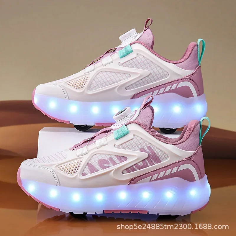 Luminous Children's Roller Skates Quadruple Wheel Summer Boys Girls Sports Shoes Detachable Wheels For Students