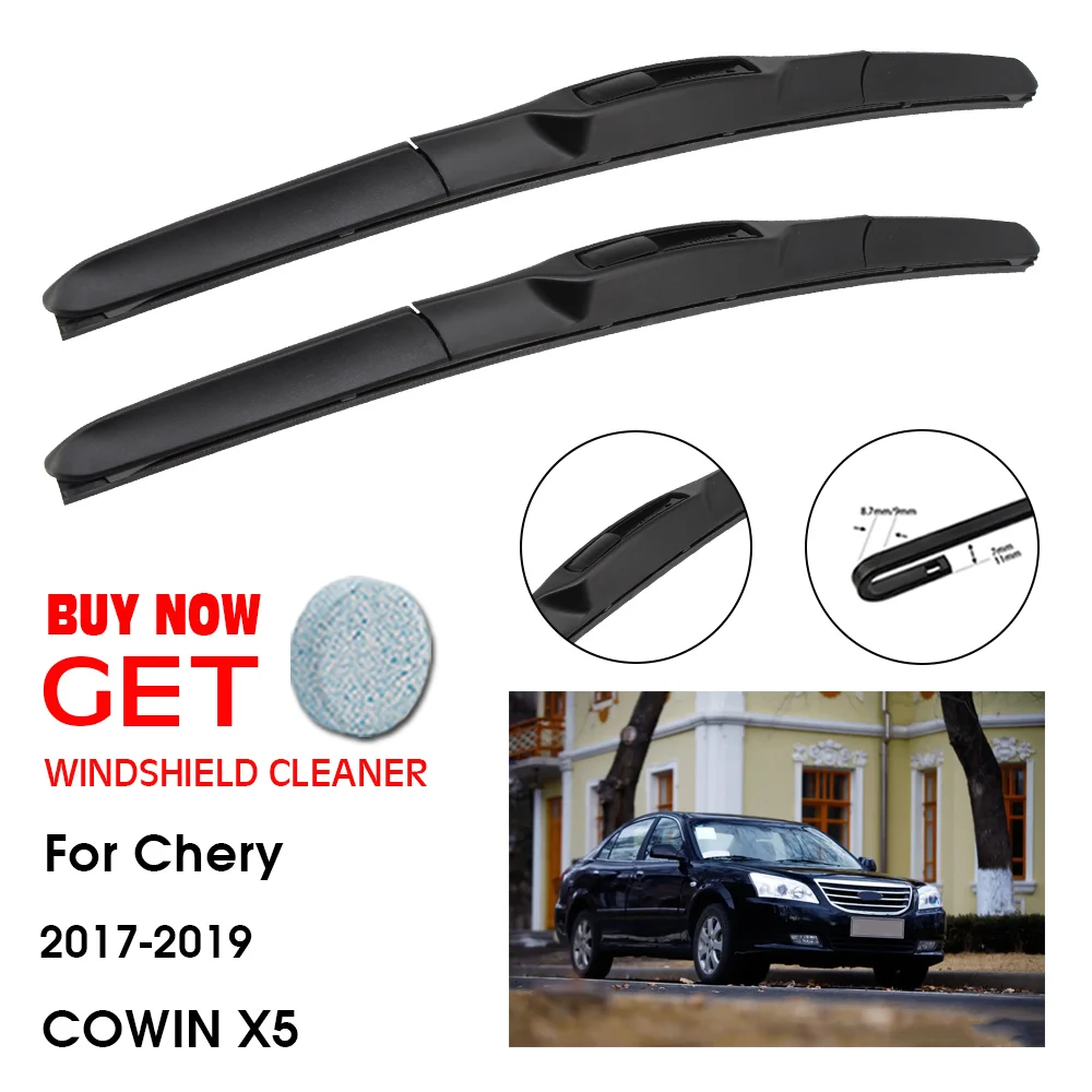 

Car Wiper Blade For Chery COWIN X5 24"+18" 2017-2019 Front Window Washer Windscreen Windshield Wipers Blades Accessories