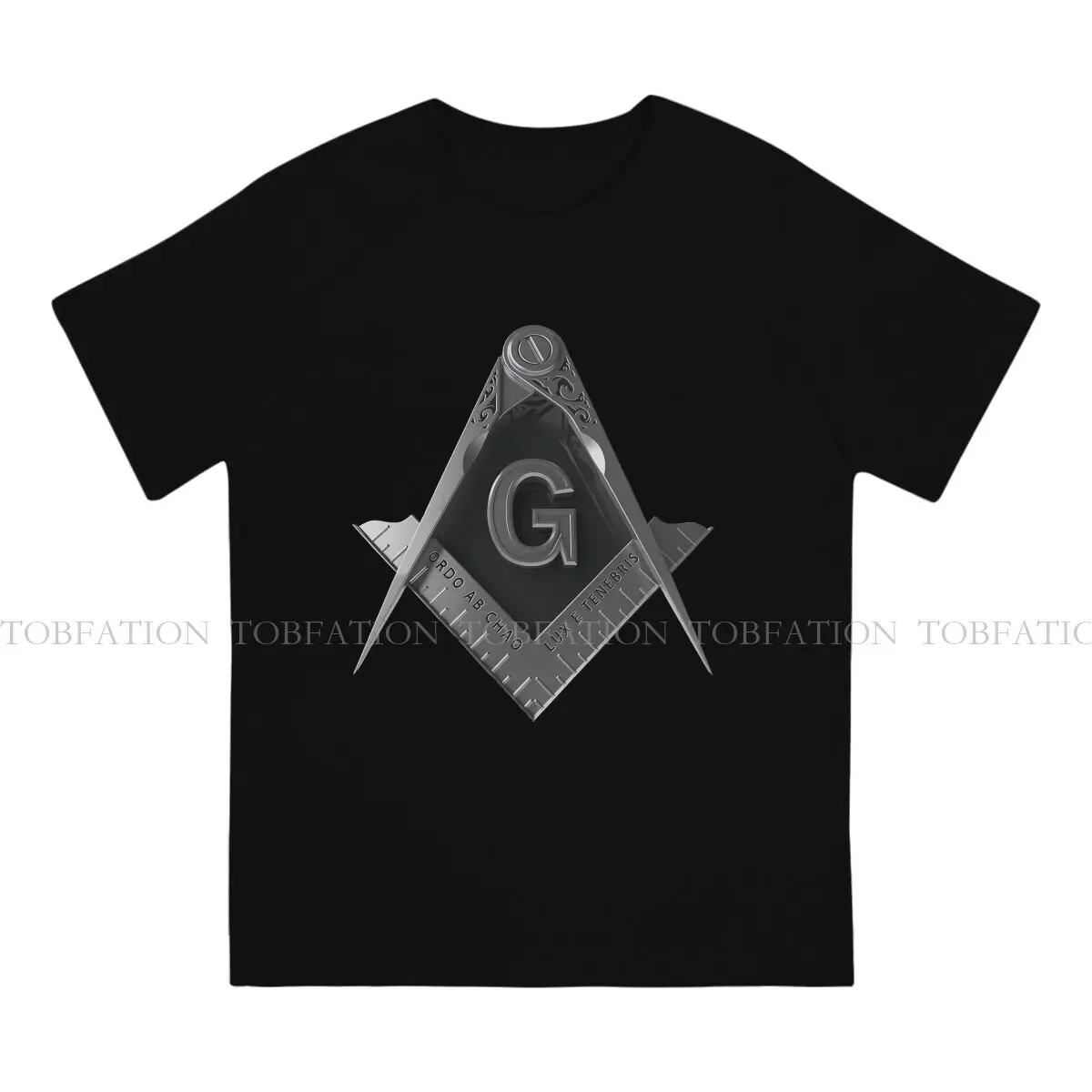 Freemason Square Compass Silver Masonic T Shirt Grunge Men's Tees Summer 100% Cotton Clothing O-Neck TShirt