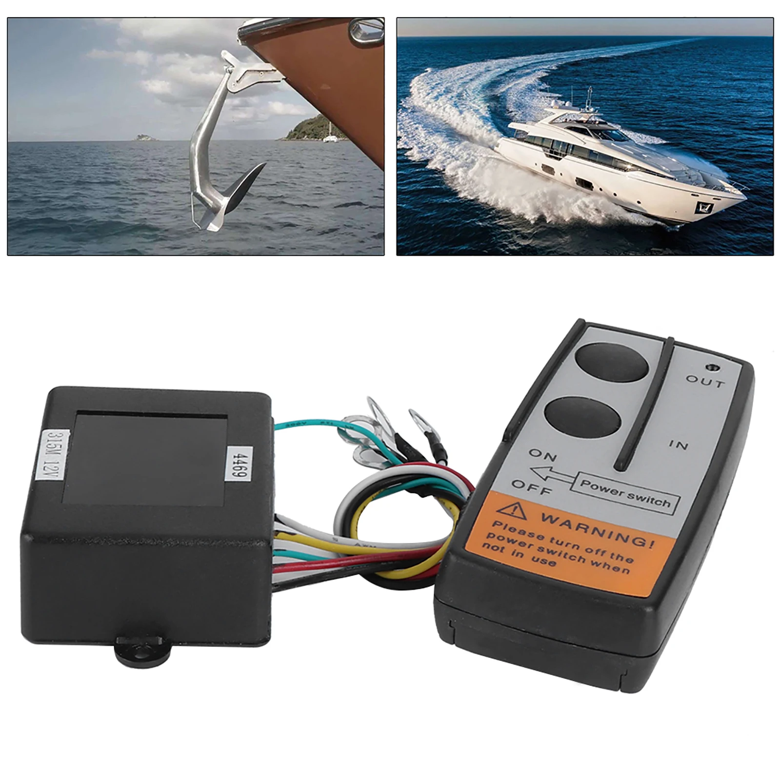 

Anchor Remote Windlass Wireless Switch Trim Controller Marine Boat Accessory