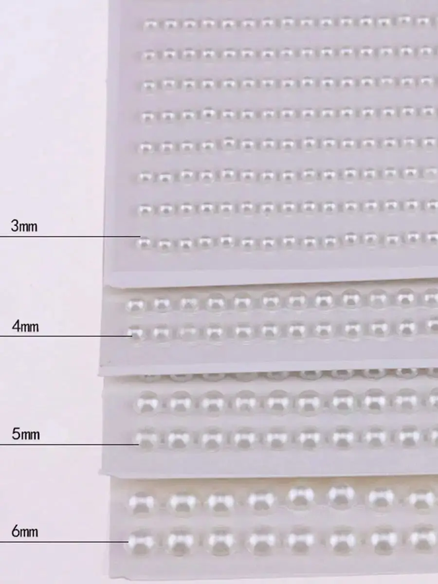 5000PCS Runde Acryl Imitation Perle Perle Cameos Cabochons 3/4/5/6mm Selbst-klebe Zurück DIY Handwerk Dekoration Zubehör – Detail 1
