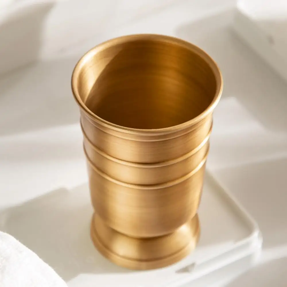 1Pc Copper Mouth Cup Soap Dispenser Dish Toothbrush Holder Home Cleaning Supply