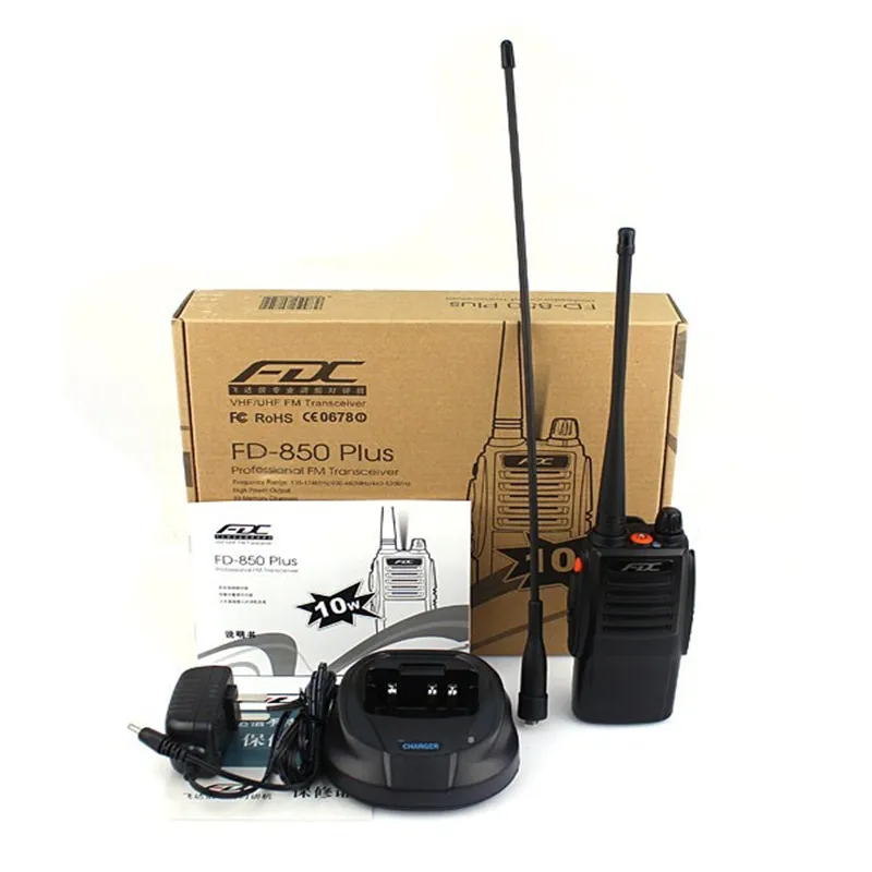 10pcs NEW Two Way Radio Walkie Talkie FDX FD-850 Plus UHF 400-470MHz 10W Ham CB Interphone