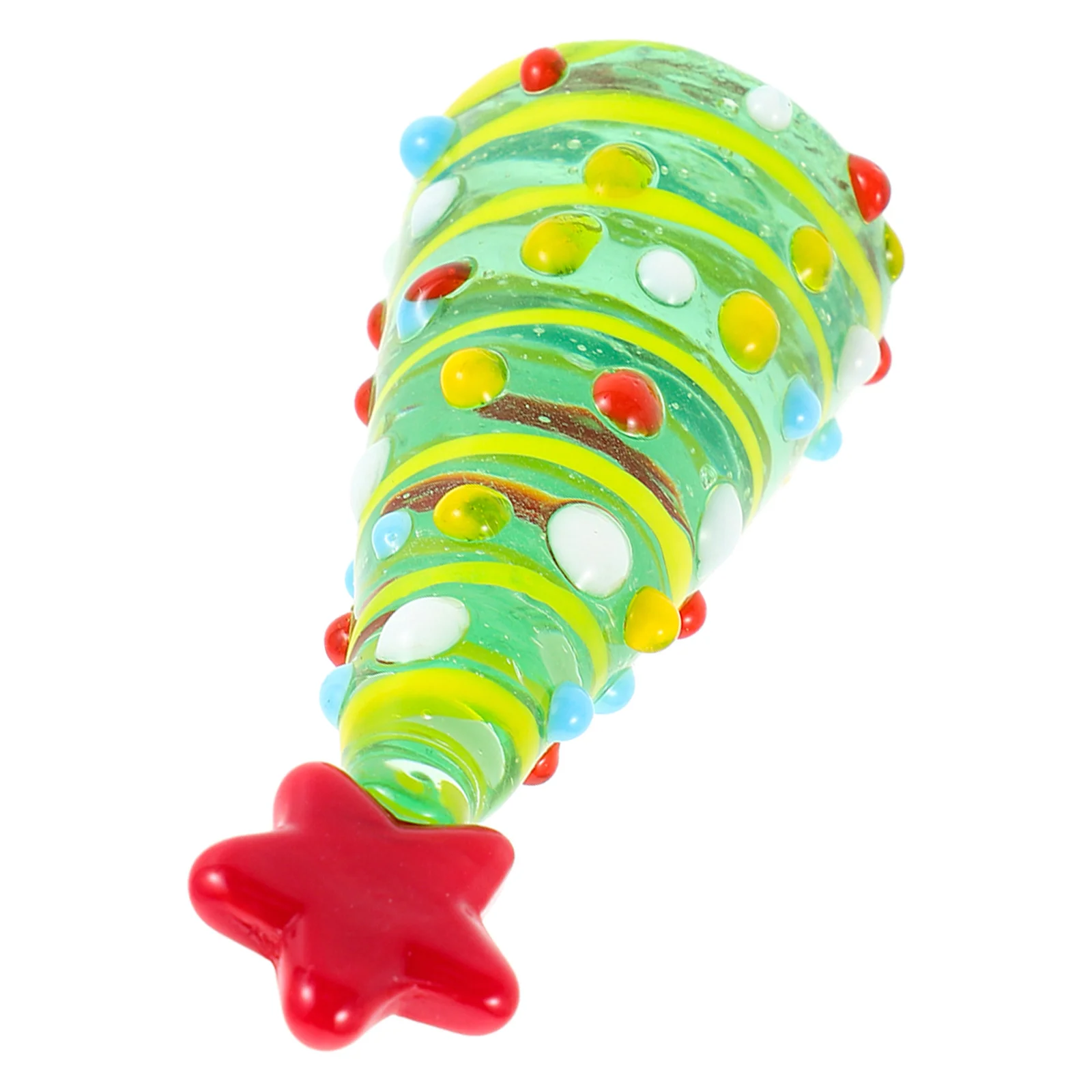 

Elegant Glass Christmas Tree Mini Desktop Decor Festive Holiday Xmas Ornament Mantel Tabletop Centerpiece Gift