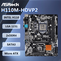 ASRock H110M-HDVP2 Motherboard H110M-HDVP2 Intel H110 LGA1151 DDR4 SATA3 HDMI DVI-D VGA for Intel Core i7/i5/i3/Pentium/Celeron