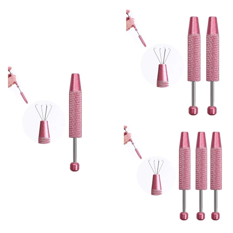 Caneta assistente de piercing, ferramenta de captação de bola de piercing, pinça de garra de diamante, ferramenta de captação de joalheiro de 4 garras, ferramentas de piercing