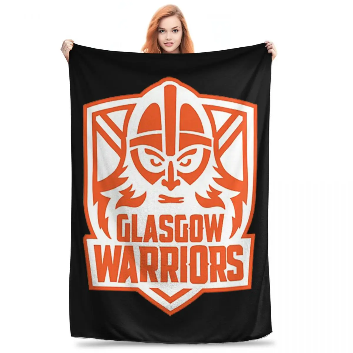 GLASGOW WARRIORS RUGBY-TEAM Blanket Flannel Breathable Sofa Throw Blankets For Home Bedroom Outdoor Throws Bedspread Quilt