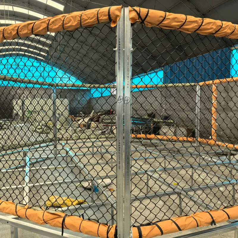 OEM Service Gym Equipment Folding Muay Thai Competition Wrestling MMA Training Boxing Ring Octagonal Cage With Landing