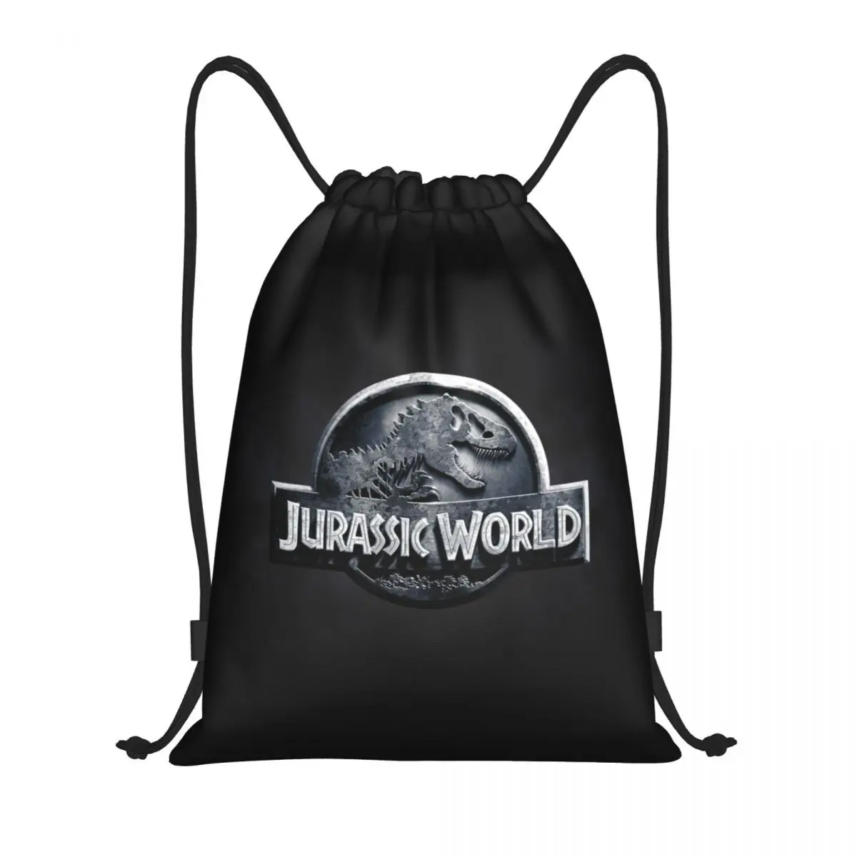 Custom Jurassics Parks Drawstring Bag Men Women Lightweight Dinosaur World Sports Gym Storage Backpack