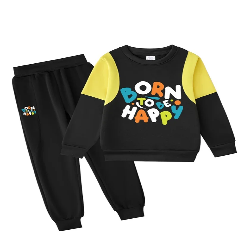 Boys Sweatshirts +Pants Kids Suits 2PCS/Set Cotton 2024 Stylish Spring Autumn Cotton Jogging Suit Teenagers Christmas Gift Child