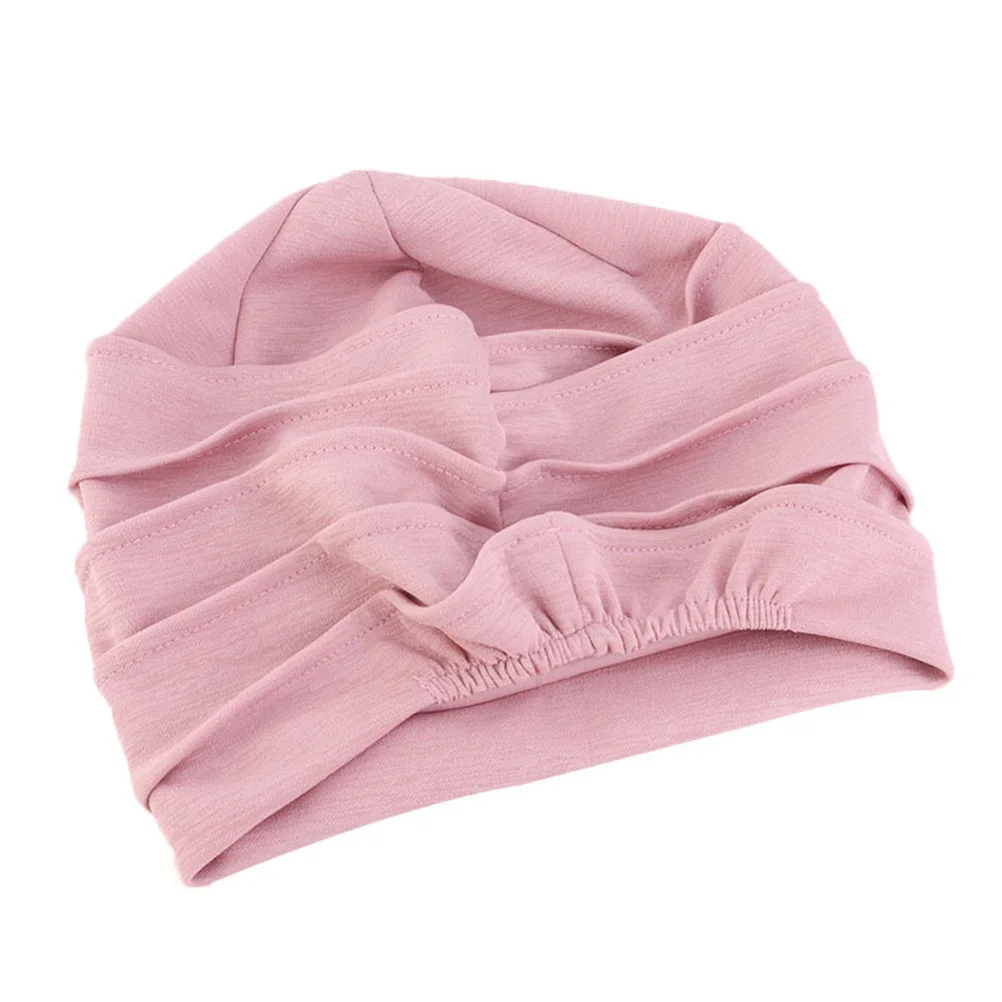 

Hat For Women Stretchy Sleep Turban Headwrap Sleeping Hair Cotton Sleep Hat For Women Protection Pink