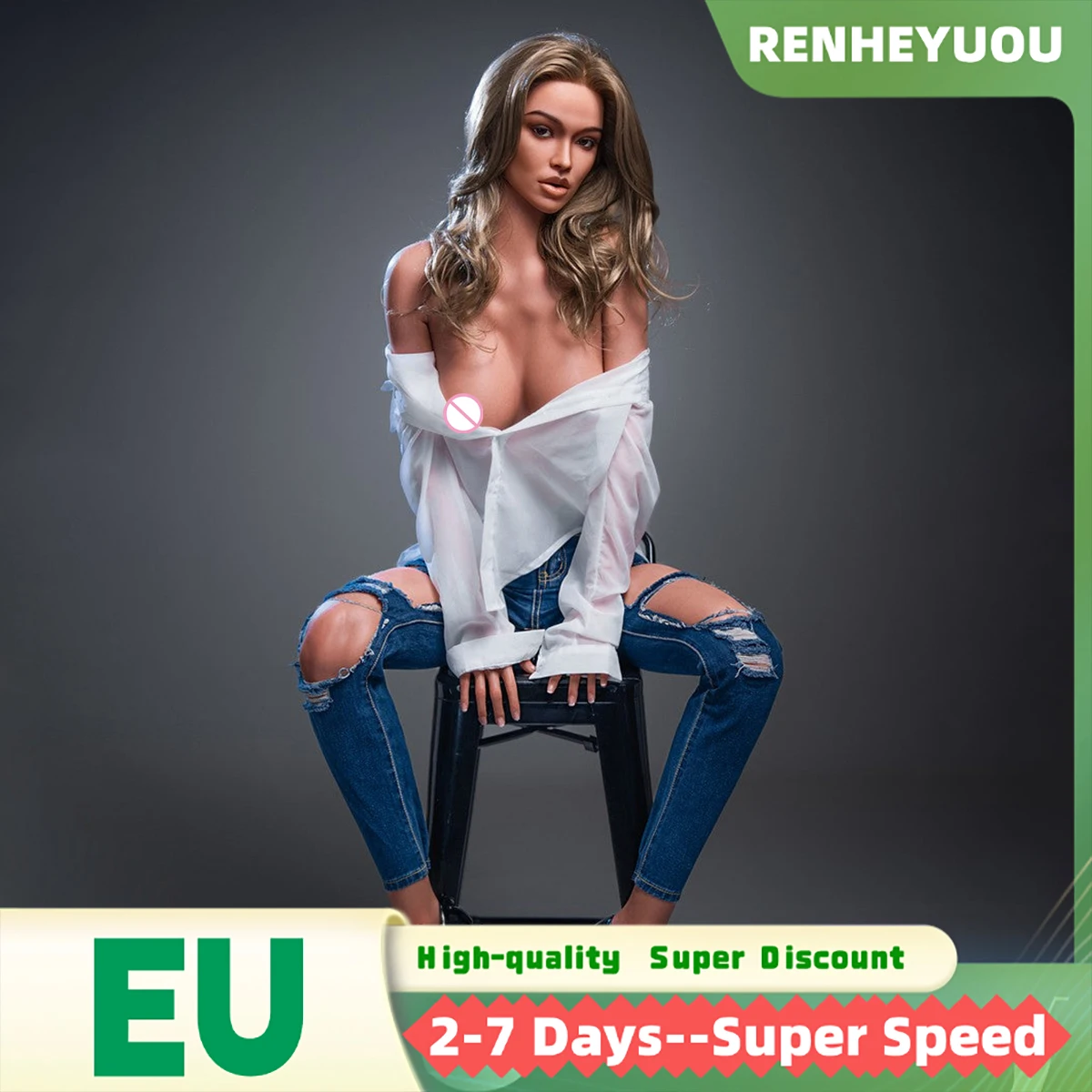 RENHEYUOU دمية جنسية واقعية مثير الجسم واقعية لينة المهبل الشرج حقا إدراج عن طريق الفم ذكر الاستمناء رفيق متجر الكبار