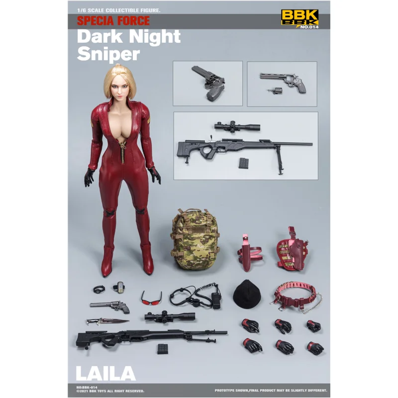 

In Stock BBK014 1/6 Scale Collectible Dark Night Sniper Laila 12 inch Female Solider Action Figure Model Toys for Hobby Gifts