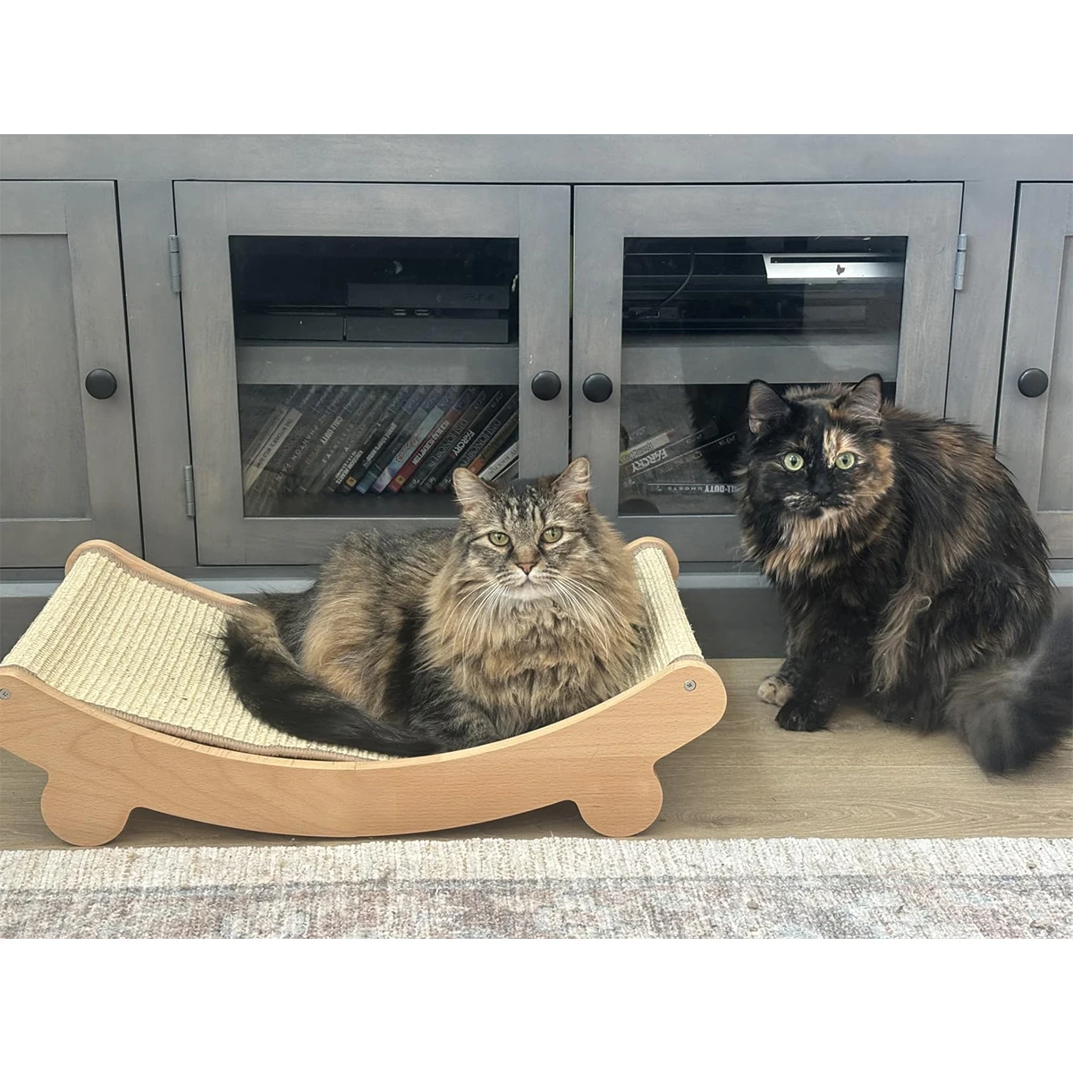 Wooden Cat Scratching Pads Multifuction Cats Sleeping Bed Detachable Wear-resistant Cat Scratch Board Kitten Grinding Cats Toys image 6
