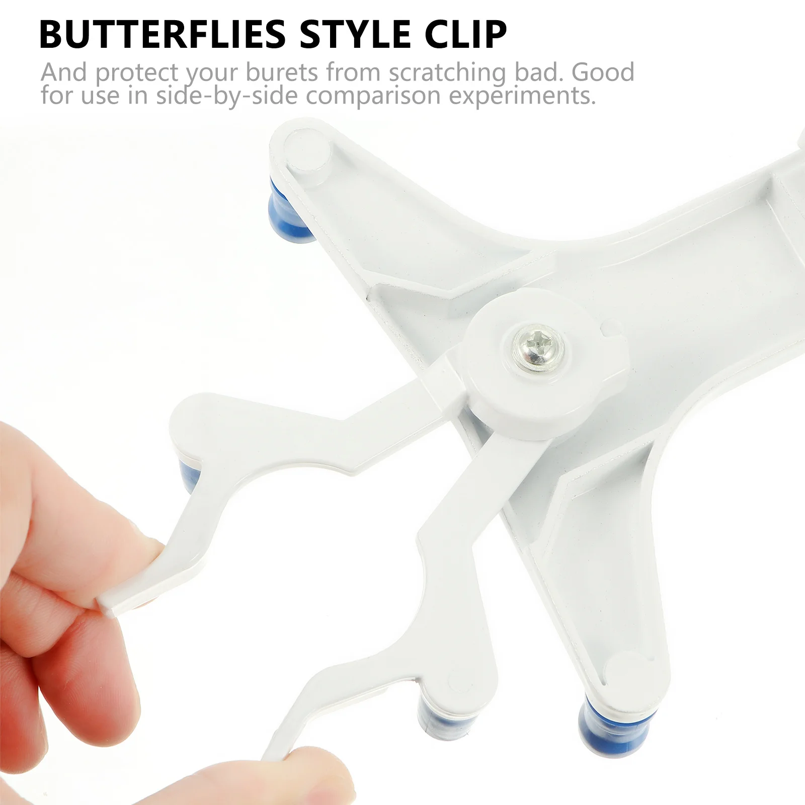 

Double Clamp Aluminum Adjustable Spring Loaded Silicon Grip Laboratory Titration Clip Buret Holder Anti Slip