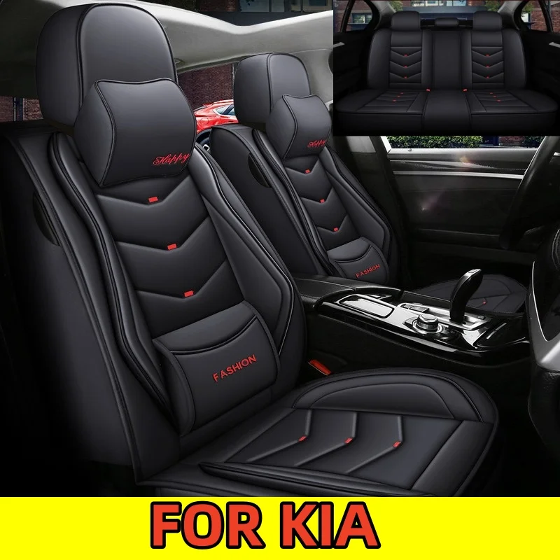 

Car seat cover Comfortable waist-fixed artificial leather waterproof and dirt-resistant all-wrap seat cover FOR KIA K5 2021-2025