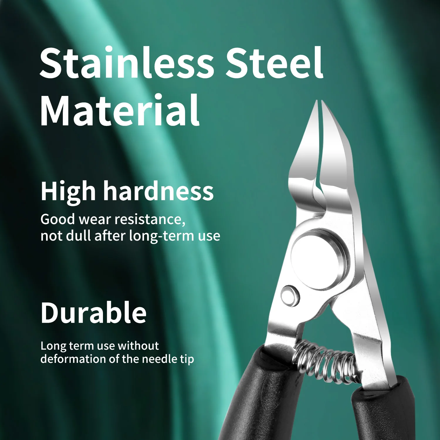 ステンレス鋼湾曲ホークビル爪切りペディキュアツール厚い陥入爪治療耐久性のある湾曲した刃デザインネイルトリマー