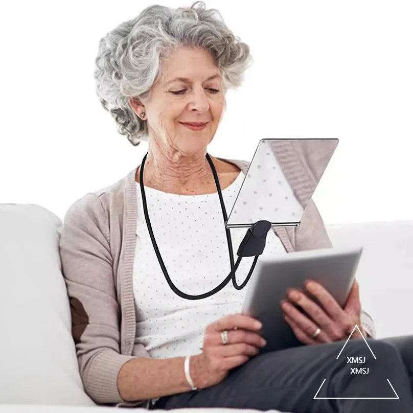 Portable Hands-Free Wearing Magnifying Glass, Flexible Gooseneck Full Page Magnifier for Reading Aid, Sewing and Handicrafting