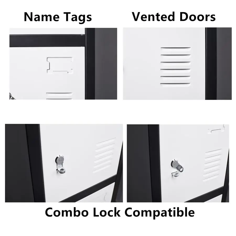 خزانة خزانة فولاذية شديدة التحمل 6 أبواب 6 طبقات تخزين آمن لخزائن المدارس، موظف المكتب، صناعة تنظيم المنزل في صالة الألعاب الرياضية